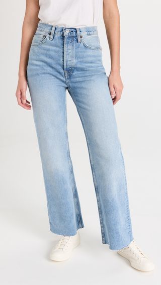 RE/DONE + 70s Ultra High Rise Wide Leg Jeans