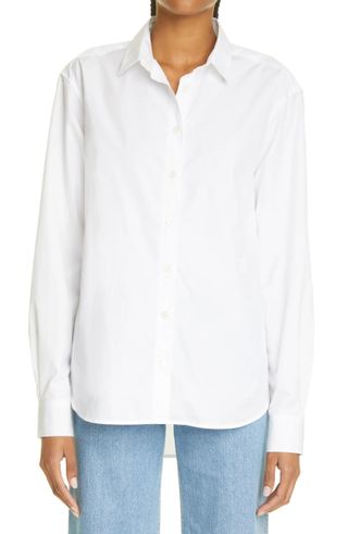 Totême + Signature Organic Cotton Poplin Button-Up Shirt