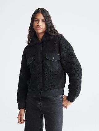 Calvin Klein + Denim Sherpa Jacket