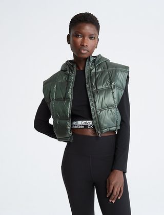 Calvin Klein + Performance Cropped Oversized Boxy Puffer Vest