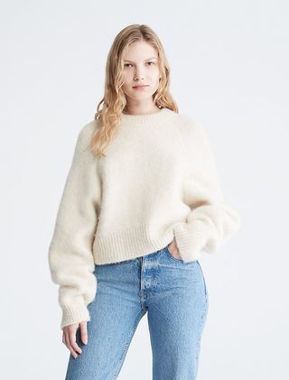Calvin Klein + Uplift Wool Knit Crewneck Sweater