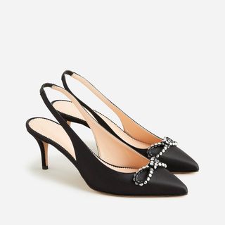 J. Crew + Colette slingback pumps with bow