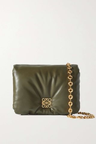 Loewe + Puffer Goya Padded Leather Shoulder Bag