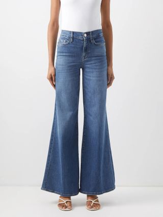 Frame + Le Baggy Palazzo Wide-Leg Jeans