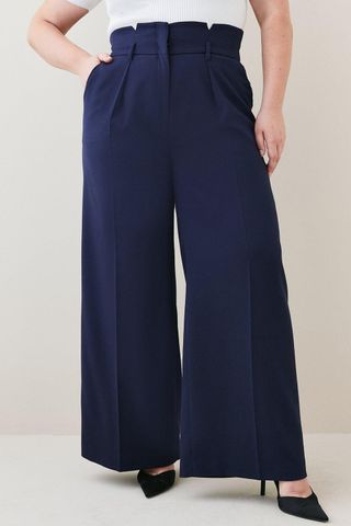Karen Millen + Plus Size Relaxed Tailored Trousers