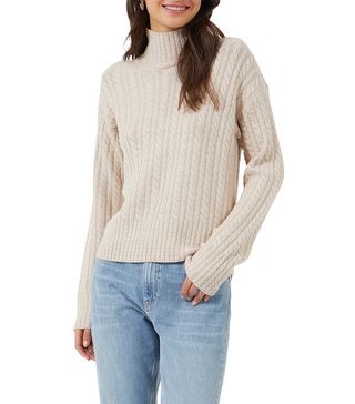 French Connection + Jacqueline Cable Knit Sweater