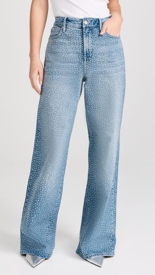 Good American + Good American Relaxed Crystal Jeans