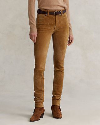 Polo Ralph Lauren + Suede Stretch Pant