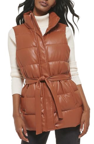 Levi's + Belted Faux Leather Puffer Vest