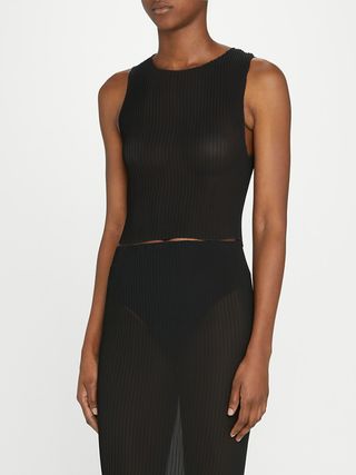 Anemos + Sheer Knife Pleated Tank Top