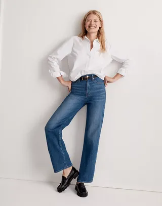 Madewell + The Perfect Vintage Wide-Leg Jean in Leifland Wash