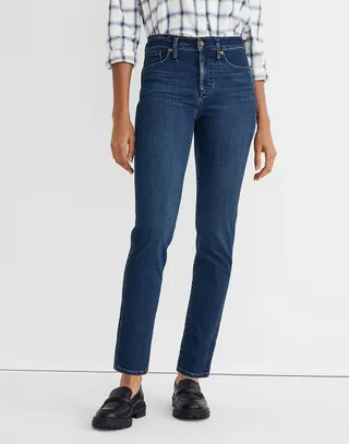 Madewell + Mid-Rise Stovepipe Jeans in Dahill Wash