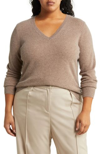 Nordstrom + Essential V-Neck Cashmere Sweater