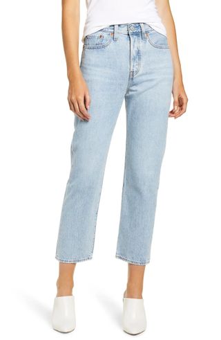 Levi's + Wedgie High Waist Crop Straight Leg Jeans