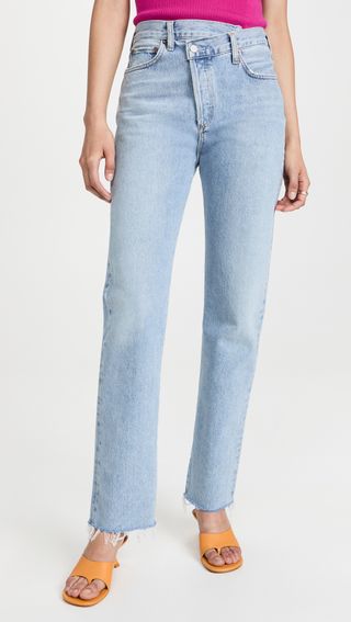 Agolde + Crisscross Straight Legged Jeans