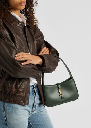 Saint Laurent + Le 5 À 7 Leather Shoulder Bag
