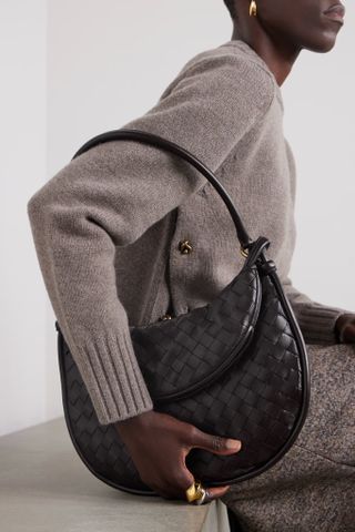 Bottega Veneta + Gemelli Medium Intrecciato Leather Shoulder Bag