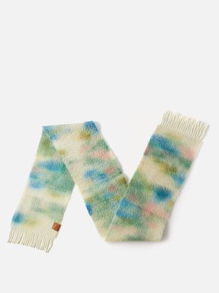 Loewe + Blurred-Print Wool-Blend Scarf