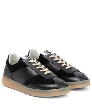 MM6 Maison Margiela + Leather And Suede Sneakers