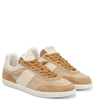 Tod's + Tabs Leather and Suede Trainers