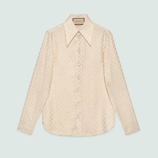 Gucci + GG Silk Crepe Shirt