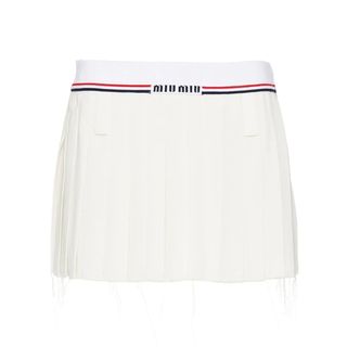 Miu Miu + Sablé Pleated Mini Skirt