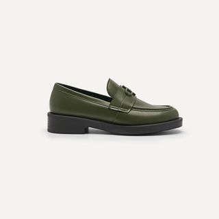 Pedro + Military Green Icon Leather Loafers