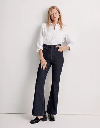 Madewell + The Petite Perfect Vintage Flare Jean in Wrenford Wash