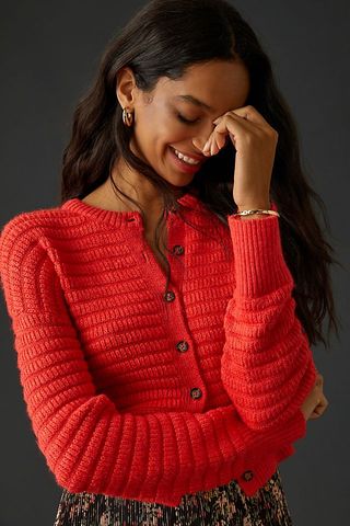 Maeve + Maeve Textured Cardigan Sweater