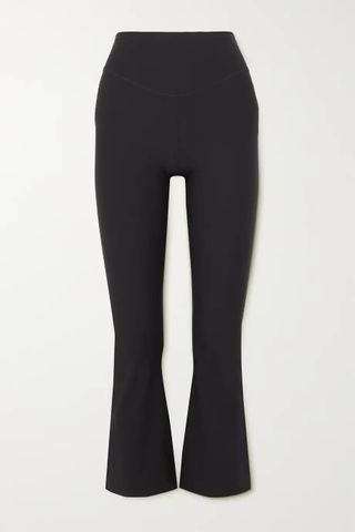 The Upside + Thia Cropped Stretch Recycled Flared Leggings