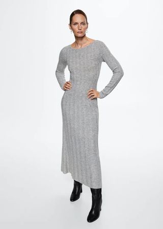 Mango + Ribbed Long Dress