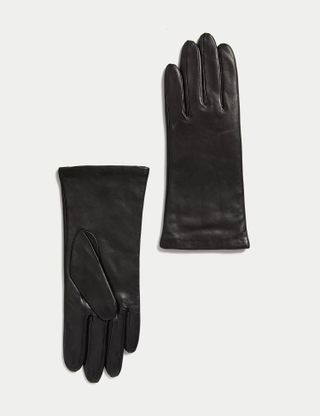 M&S Collection + Leather Cashmere Lined Gloves
