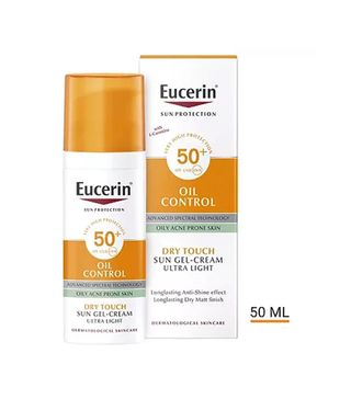 Eucerin + Sun Oil Control Face Protection Sun Cream for Oily & Blemish Prone Skin SPF 50+