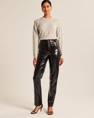 Abercrombie & Fitch + Patent Leather 90s Straight Pants