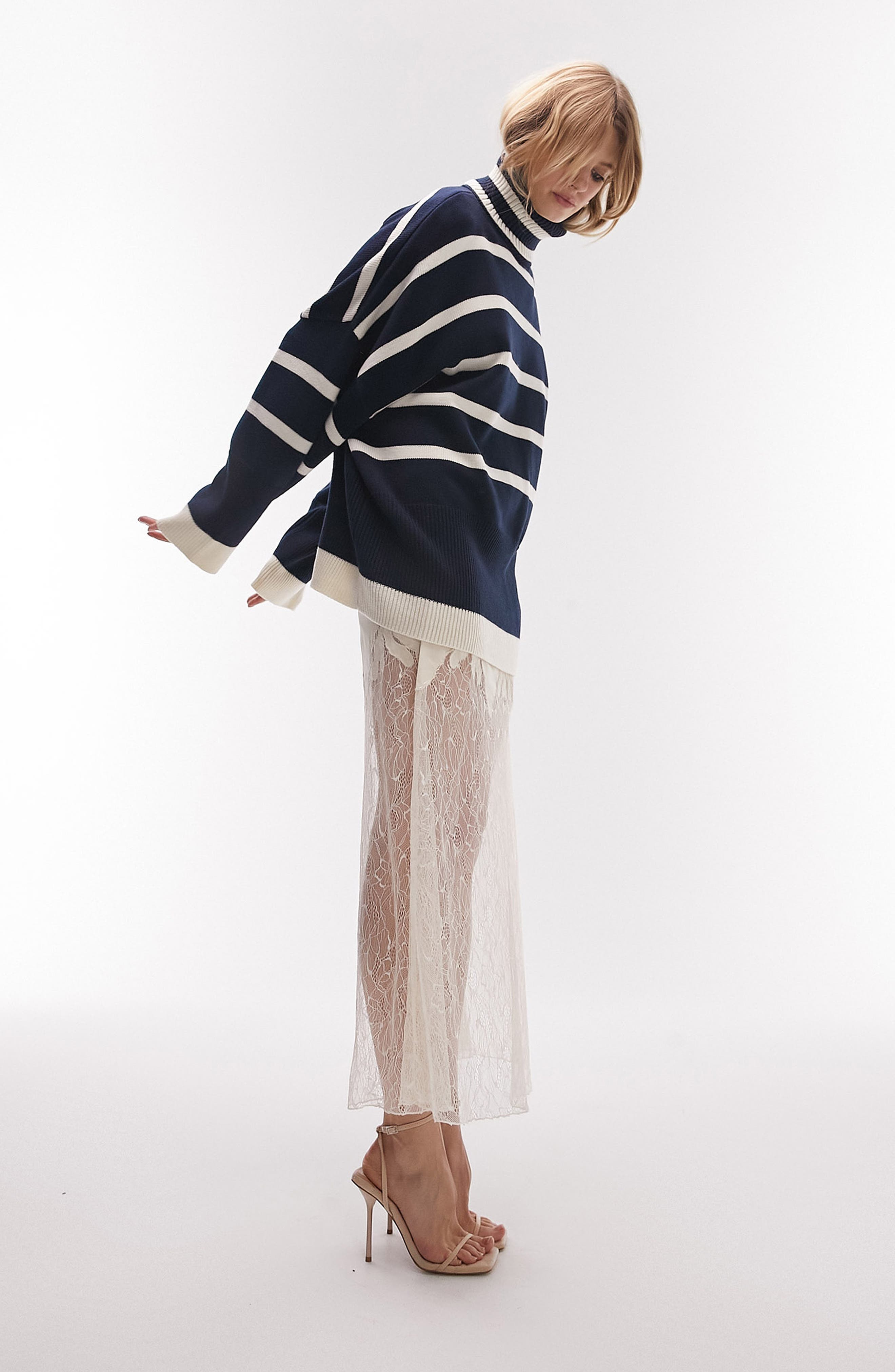 Topshop + Oversize Turtleneck Sweater