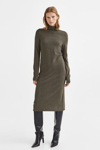 H&M + Fine-Knit Turtleneck Dress