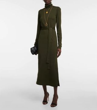Polo Ralph Lauren + Wool-Blend Turtleneck Dress