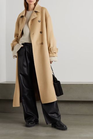 Loulou Studio + Boras Oversized Double-Breasted Wool and Cashmere-Blend Coat
