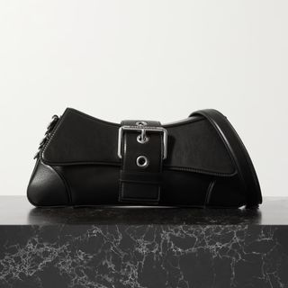 Balenciaga + Lindsay Medium Buckled Leather Shoulder Bag