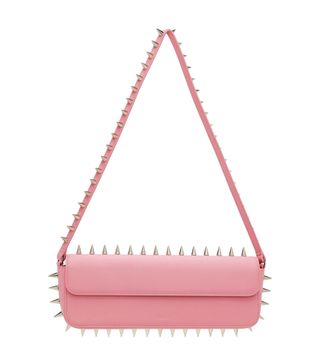 Abra + Pink Spike Baguette Shoulder Bag