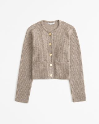 Abercrombie and Fitch + Collarless Sweater Cardigan