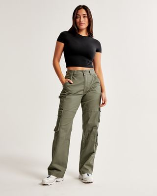 Abercrombie & Fitch + Curve Love Relaxed Cargo Pant