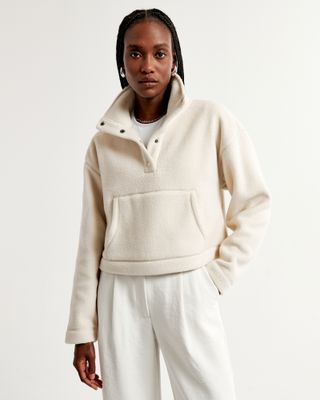 Abercrombie & Fitch + Everyday Sherpa Mini Half-Snap