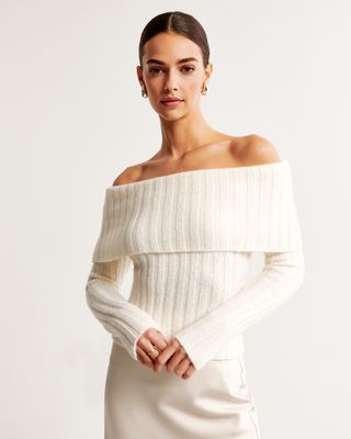 Abercrombie & Fitch + Off-The-Shoulder Sweater Top