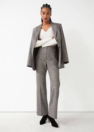 & Other Stories + High Waist Wool Flared Trousers