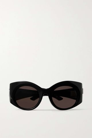 Balenciaga Eyewear + Bold Round-Frame Acetate Sunglasses