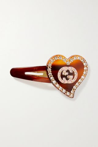 Gucci + Crystal-Embellished Resin Hair Clip