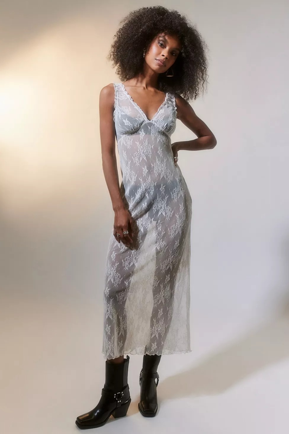 Urban Outfitters + Luisa Sheer Lace Midi Dress