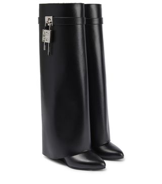 Givenchy + Shark Leather Knee Boots