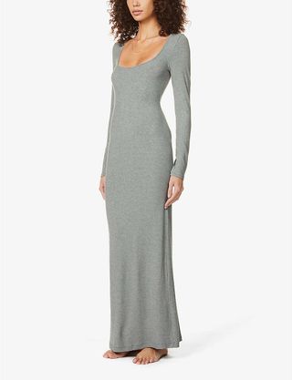 Skims + Soft Lounge Long-Sleeve Stretch-Jersey Dress